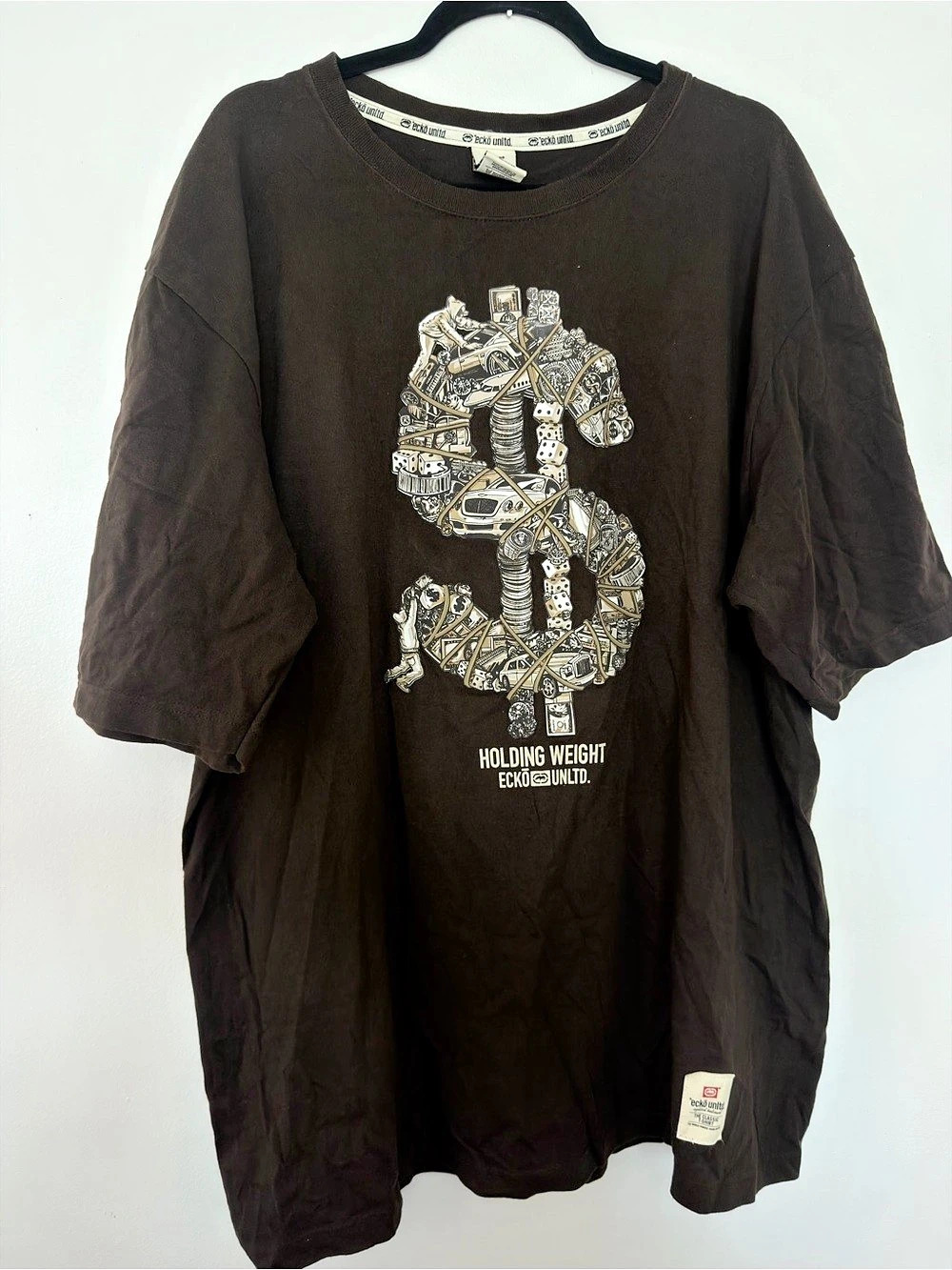 Ecko Unlimited Graphic Short Sleeve Tee Brown 3XL